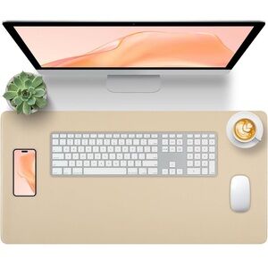 Beige Desk Mat for Home Office